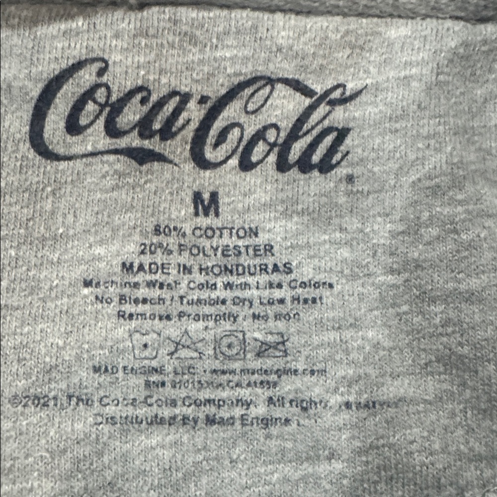 Coca-Cola Property of ATL GA Bottling Co Gray Graphic Hoodie Men’s M - Picture 5 of 6